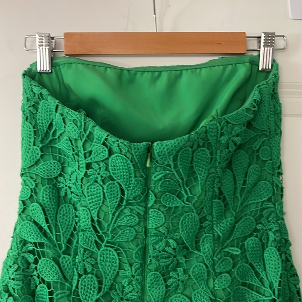 Emerald Green Strapless Dress - Picture 2 of 12